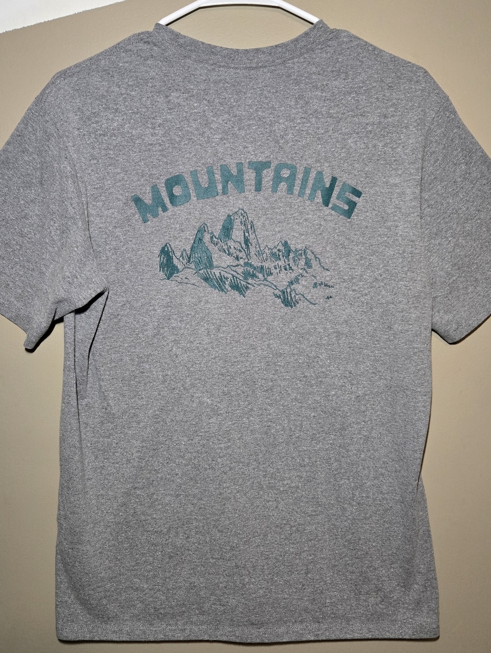 Patagonia Responsibili-tee Men's Mountains Short Sleeve Gray Regular Fit Small